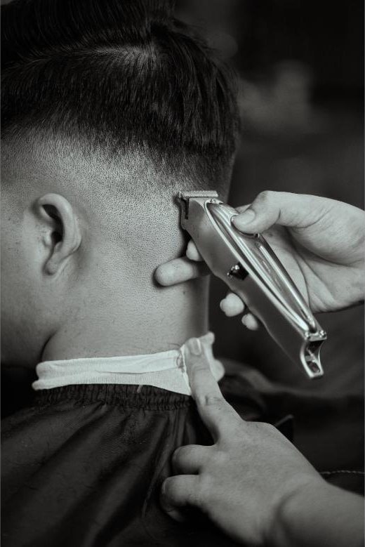 Clippers working a fresh skin fade